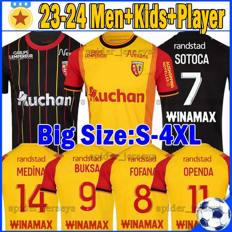 

23 24 maillot RC LeNs soccer jerseys Sainte Barbe special-edition GANAGO GRADIT FORTES CAHUZAC PEREZ 2023 2024 LENS MAURICIO KAKUTA Equipment jersey Football Shirts, Langsi 23-24 away with sponsors