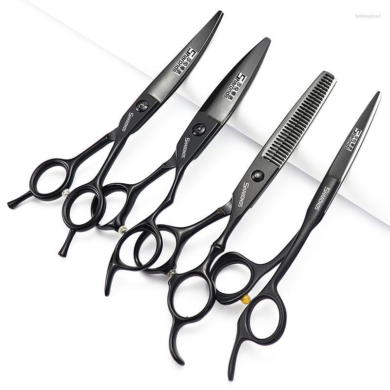 

Professional Hairdressing Scissors Imported Steel 6-inch Teeth Flat Head Set Sharp And Durable