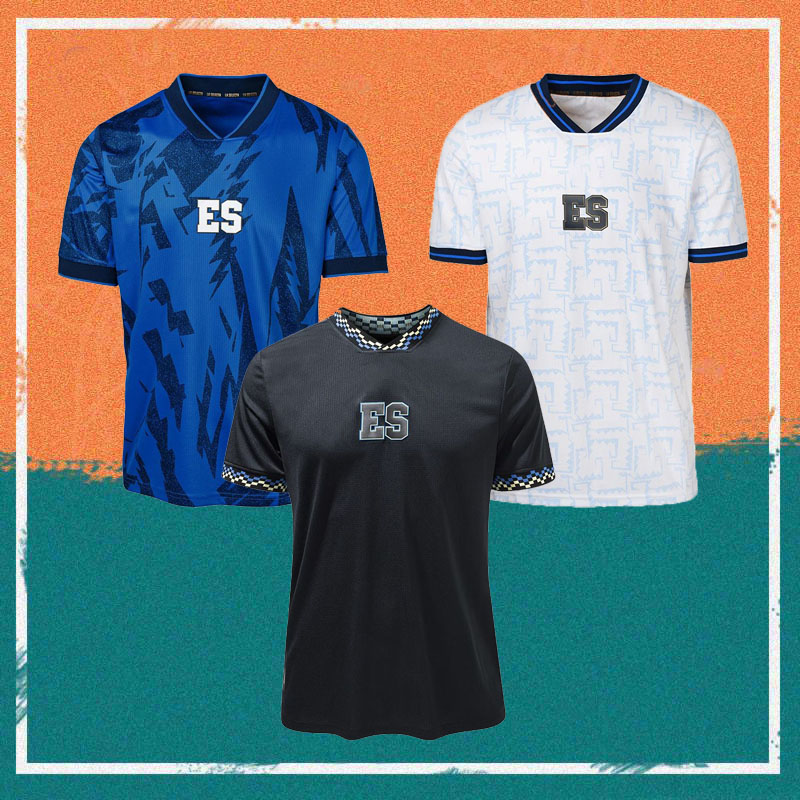 

2023 El Salvador Gold Cup Soccer Jerseys 23/24 Home Blue Away White National TeamSoccer Shirt Short Sleeve Customized Football Uniform