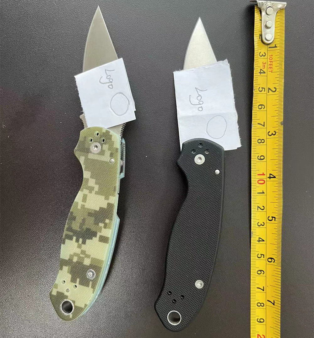 

C223 Folding Knife CPM S30V 58-60HRC Black And White Blade Outdoor Camping Tool G10 Handle Pocket Knife