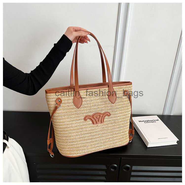 

designer handbags 2023 summer new straw bag fashion beach bag casual shoulder Tote bag ladies Versatile Portable Bag tote bag ID caitlin_fashion_bags