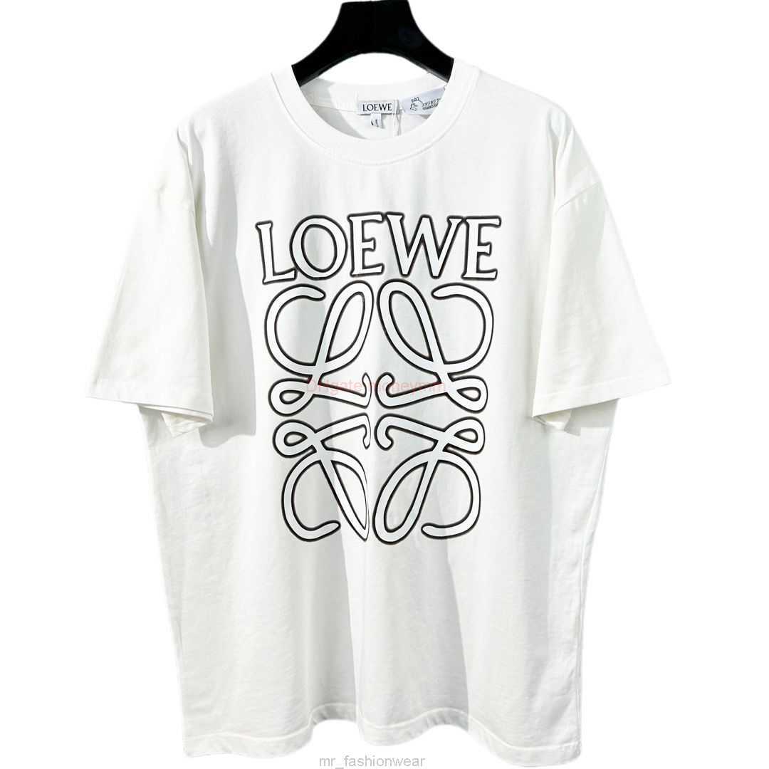 

Designer Fashion Clothing Tees Tshirts Loewe 2023 Runway Co Branded Mobile Castle Unisex Short Sleeved Luxury Casual Streetwear Tops Rock Hip hop Shirts for sale, White