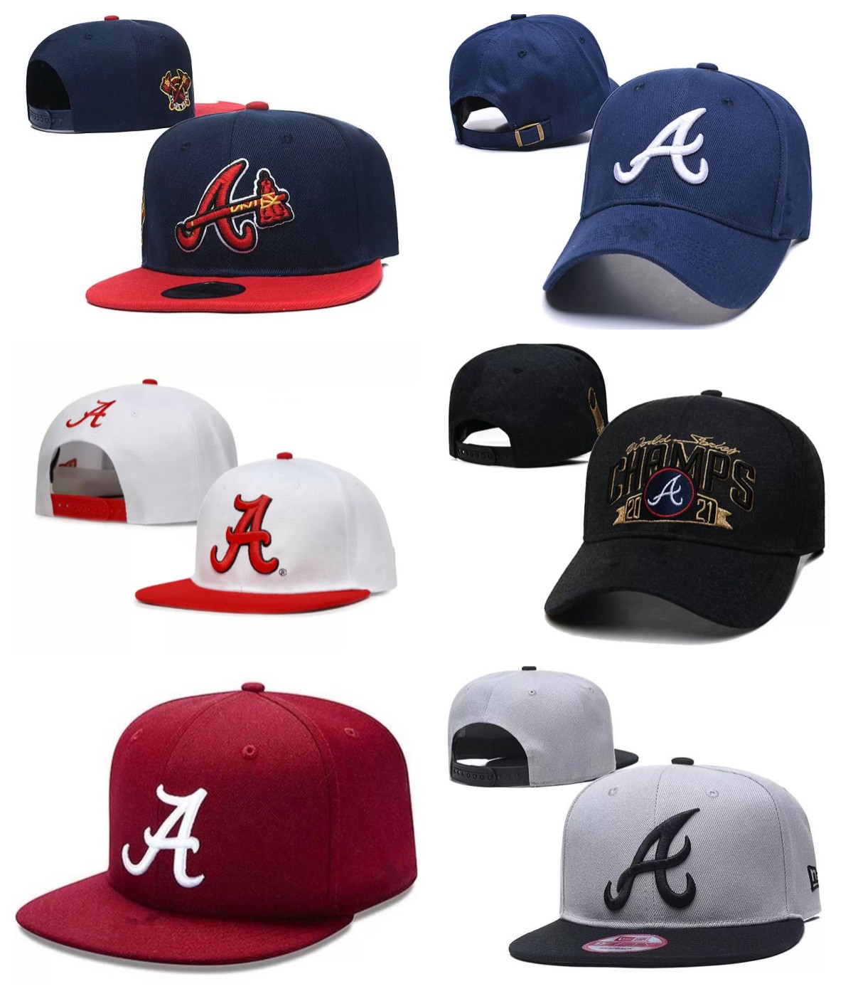 

2023 wholesale brand Braves A letter baseball caps bone snapback hats spring cotton cap hip hop for men women summer a2