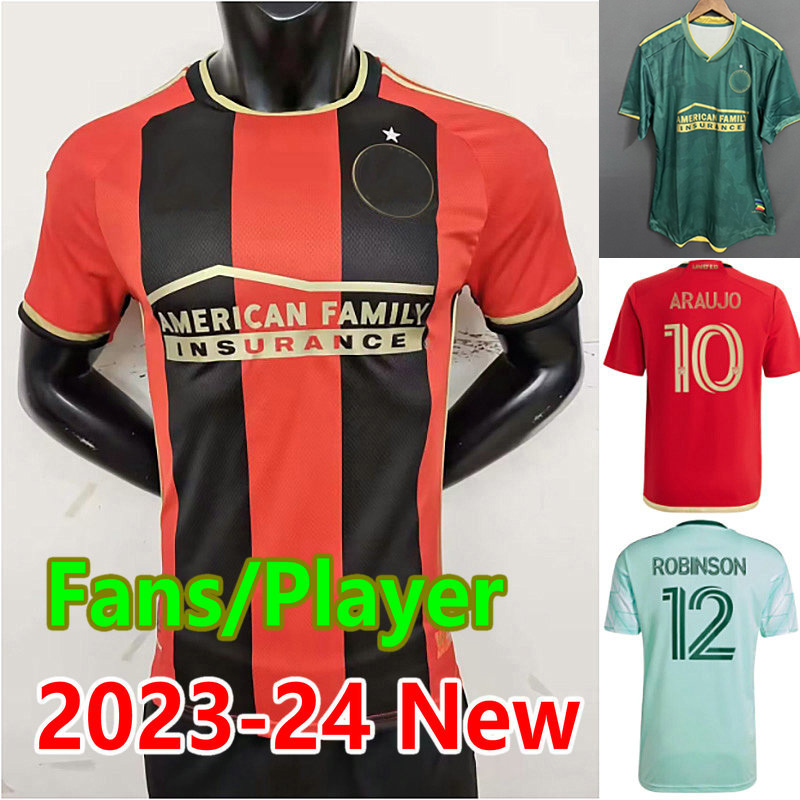 

23 24 Atlanta United FC Soccer Jerseys Fans Player Version ARAUJO ROBINSON football shirts ROSSETTO ALMADA SOSA GIAKOUMAKIS CHOL 2023 2024 SEJDIC Men kids maillots, Fans 23-24 home