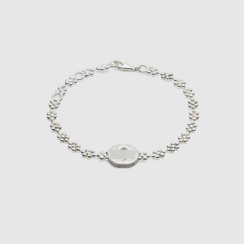 

2023 Gujia Double Sterling Silver Worn Fashion Trend Men's and Women's G Family Bracelet Valentine's Day Gift