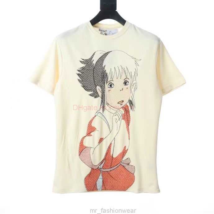 

Designer Fashion Clothing Tees Tshirts Loewe a Short Sleeved Product That Is Always Sought After Very Beautiful and Versatile Luxury Casual Streetwear Tops Rock Hip, White