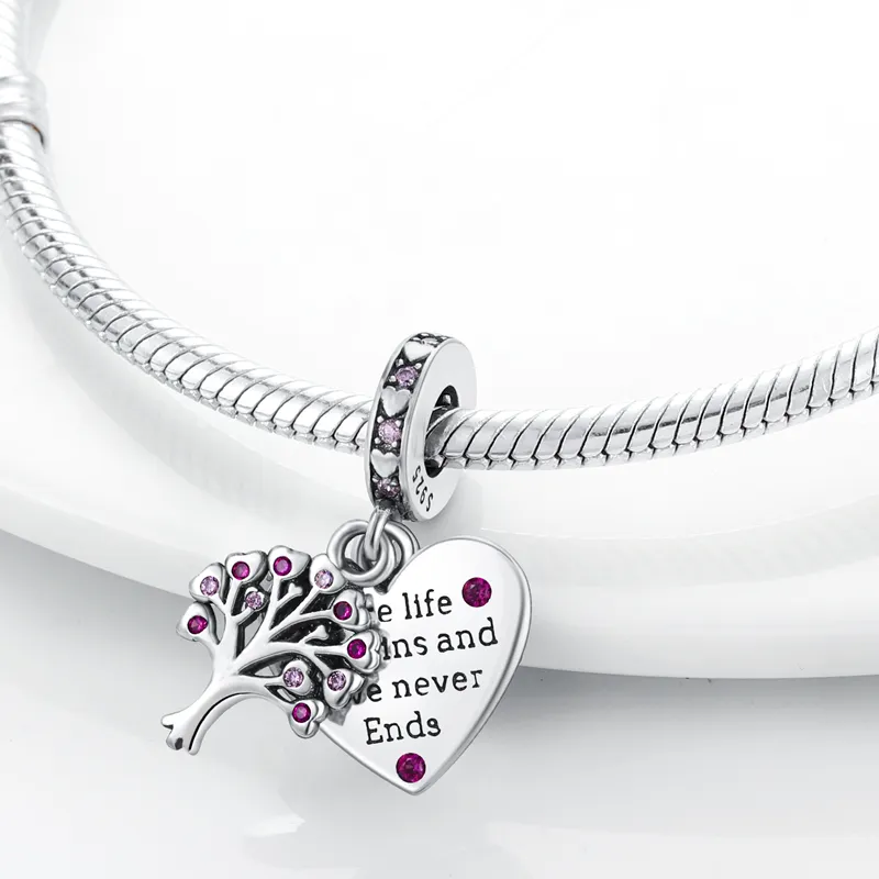 925 Silver Fit Pandora Charm 925 Bracelet Tree Of Life Lucky Charm Dream Catcher charms set Pendant DIY Fine Beads Jewelry
