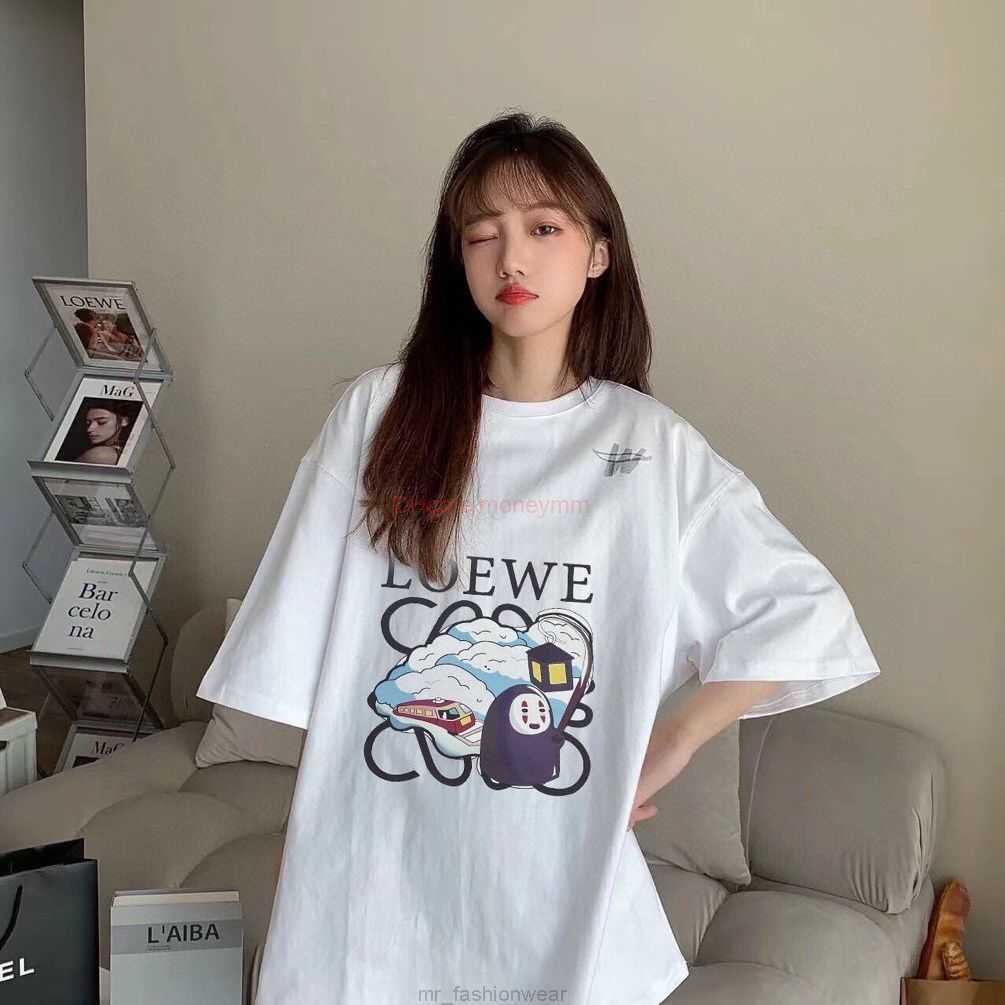 

Designer Fashion Clothing Tees Tshirts Loewe French Roewe Tshirt Faceless Mens Printed Thousand and Thousand Seeks in Tshirt Cartoon Pure Cotton Short Sleeve Luxur, White faceless men's print