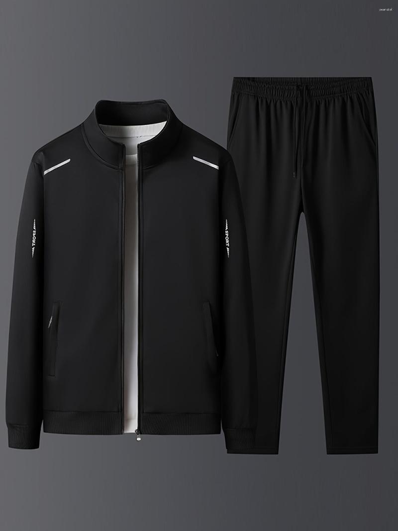 

Men's Tracksuits Casual Long Sleeve Jogging Suits Sweatsuit Sets Track Jackets And Pants 2 Piece Outfit Sweatshirt Hoodies S, Black