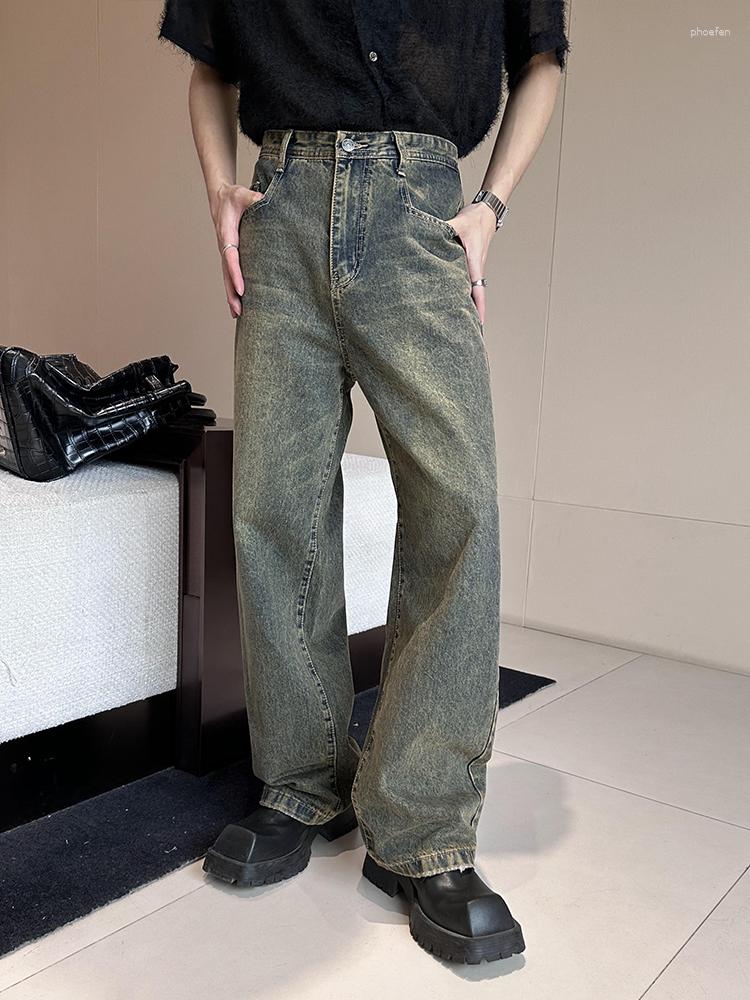 

Men' Jeans E04114 Fashion Men' 2023 Runway Luxury European Design Party Style Clothing, Picture shown