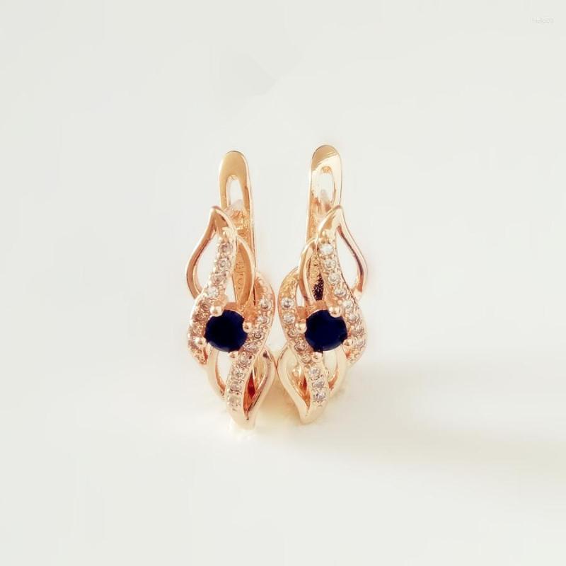 

Dangle Earrings Fashion Drop Flower Black Stone Career Style Rose Gold 585 Color Jewelry Women