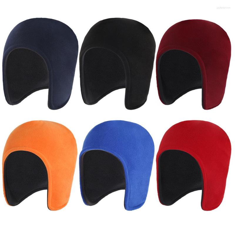 

Bandanas Autumn And Winter Fleece Head Cover Double-layer Polar Ear Protection Cap Outdoor Windproof Warm Hat