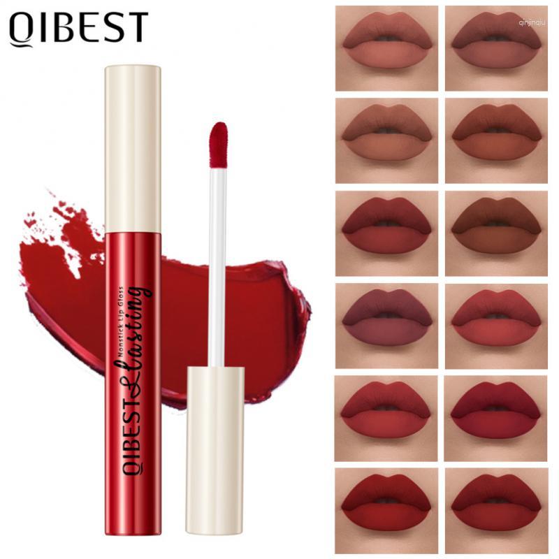 

Lip Gloss Qi Liquid Glaze Velvet Matte Mist Surface Lipstick Waterproof Long Lasting For Female Beauty Makeup, 24