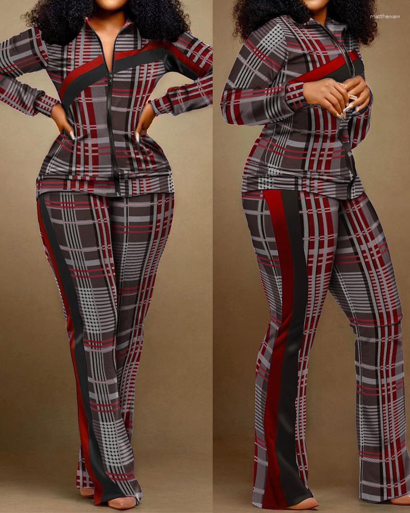 

Women's Two Piece Pants Cutubly Long Sleeve Crop Tops And Set Trousers Suits Women Slim Fit Print Tracksuits Vintage Sexy Pant Sets 2 Pieces, Khaki
