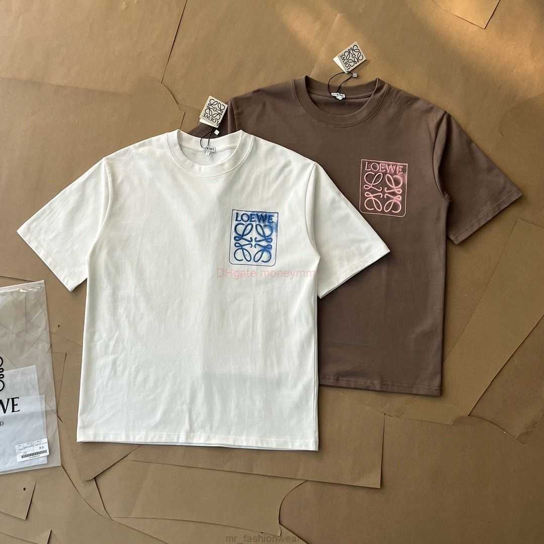 

Designer Fashion Clothing Tees Tshirts Loewe bubble Baby Version 2023ss Springsummer New Versatile Contrast Color 3d Embroidery Tshirt Luxury Casual Streetwear T, Khaki