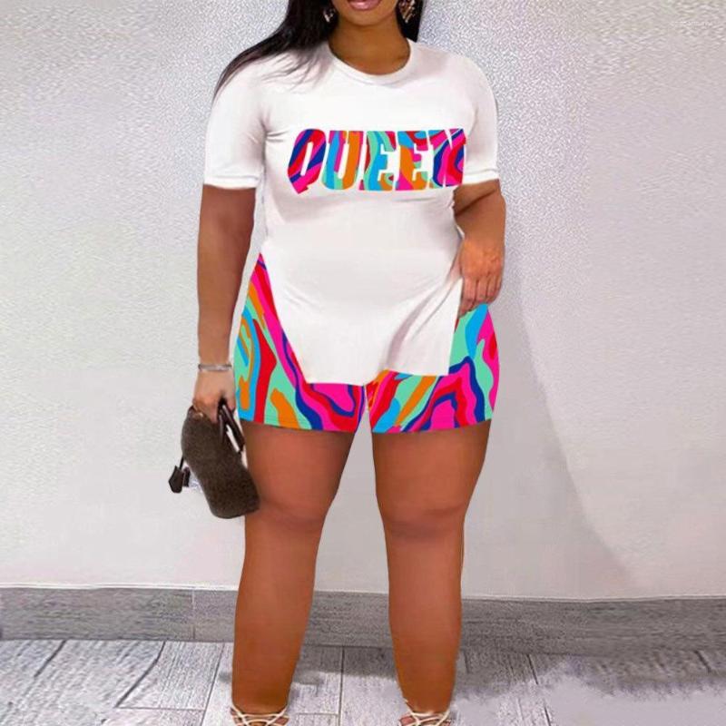 

Women's Tracksuits Felyn 2023 Arrival 2 Pcs Women Set Letters White T-shirt And Shorts Summer Casual Outfits, Orange