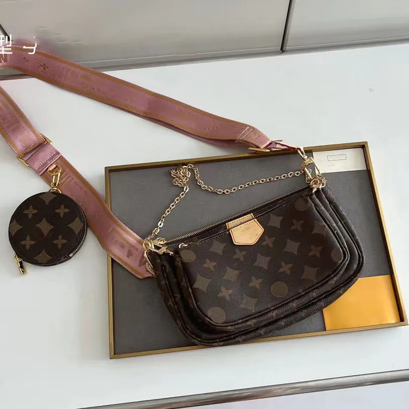 

Two-Piece Leather Women's Bag 2023 New Fashion Versatile Three-in-One Chain Mahjong Small Bag One Shoulder Messenger Bag, 00