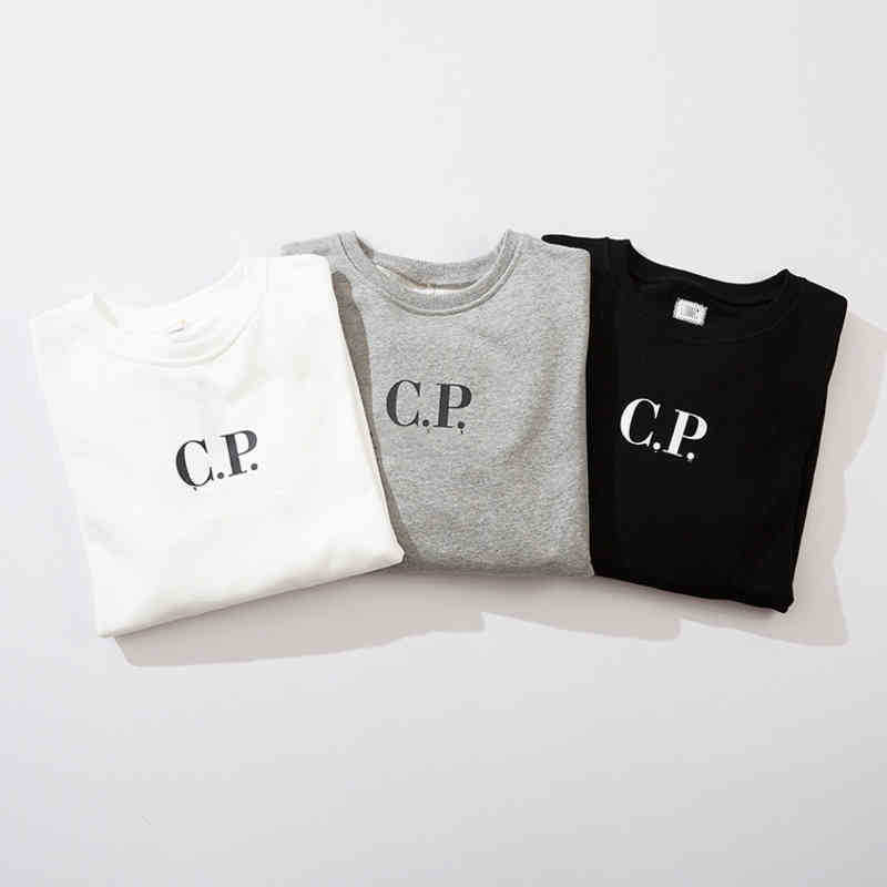 

Men's Hoodies Sweatshirts High Quality Clothing Company Sweatshirt Cp Lens Side Pocket Design Letter Print Pullover Loose Round Neck Sweater Men and Women**6k3h, White