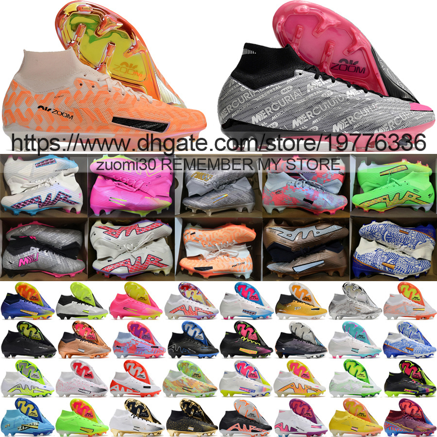 

Send With Bag Quality Football Boots Zoom Mercurial Superfly 9 Elite FG Lithe Soccer Shoes Men 25th Anniversary Mbappe CR7 Ronaldo Trainers ACC Socks Football Cleats, Superfly 27