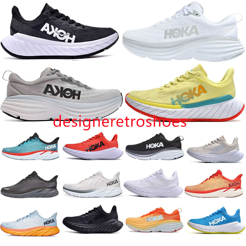 

Trainers Bondi 8 Outdoor Sports Casual Shoes Hokas ONE ONE Black White Sports Carbon X2 Clifton 8 9 HOKAS Lightweight Shock Absorption Amber Men Women Sneakers Runner
