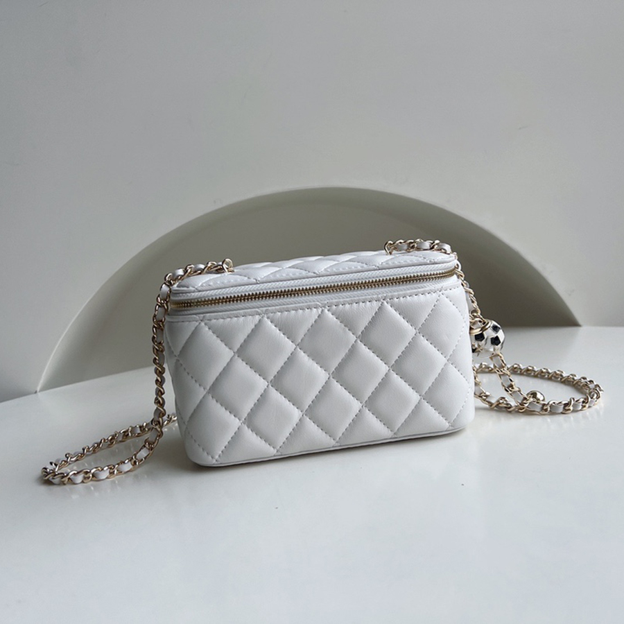 

10A TOP quality Cosmetic Bag designer bags 11cm lady purse shoulder bag genuine leather chain bag With box C105