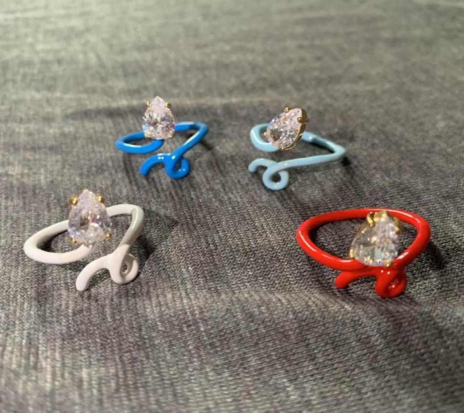 

New Hot Pure 925 Sterling Silver Jewelry For Women Colorful Rings Diamond Head Summer Party AAA Diamond Engagement Luxury3467430