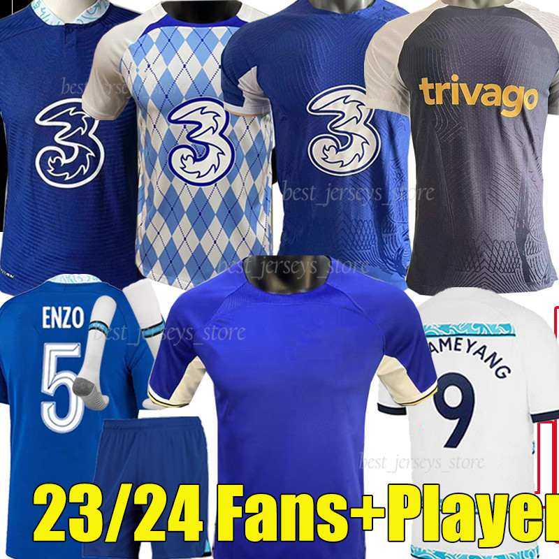 

22/23/24 CFC fans player version Soccer Jerseys Enzo Mudryk Joao Felix STERLING Fofana Cucurella KOULIBALY PULISIC KANTE MOUNT 2023 football shirts men kids kits sock, 23-24 new