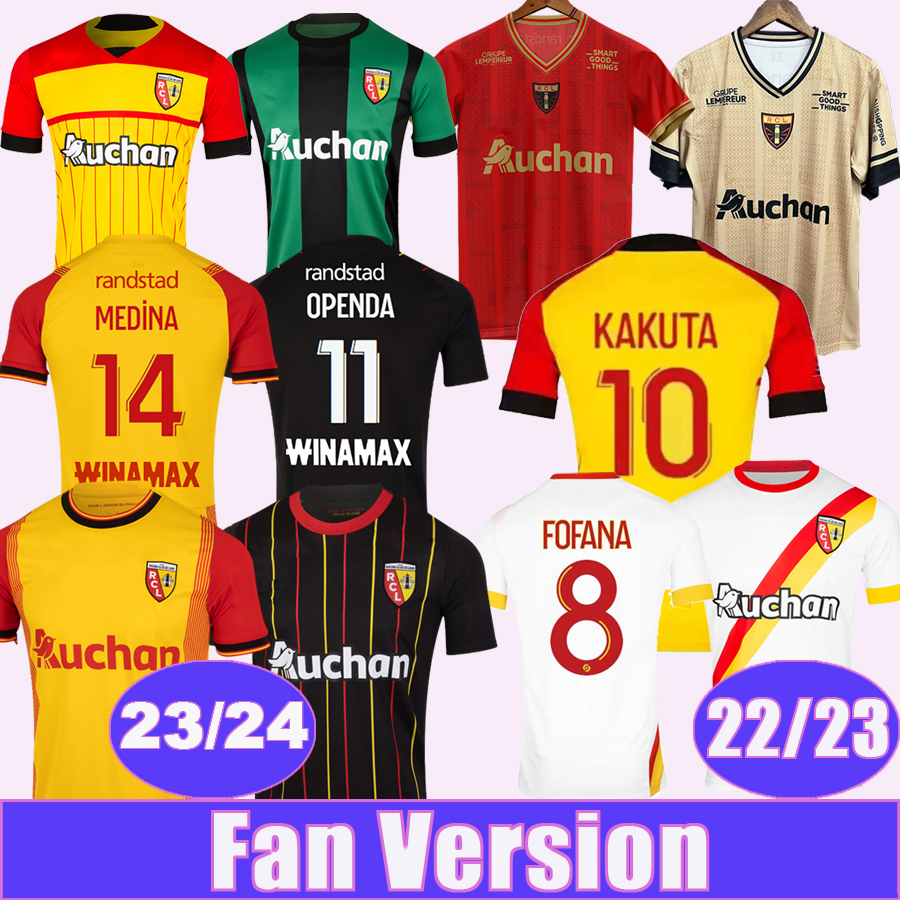 

2023 24 RC Lens FOFANA Mens Soccer Jerseys 22 23 KAKUTA GANAGO MEDINA CAHUZAC SOTOCA CLAUSS Home Away 3rd Special Edition Short Sleeve Football Shirts, Qm13996 23 24 away no patch