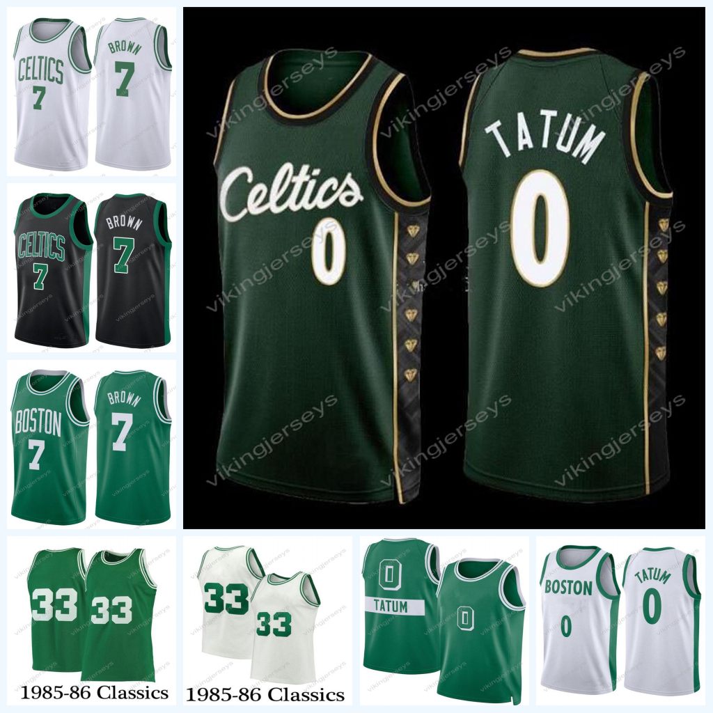 

Basketball Jerseys 0 33 7 36 Bostons Celtices Jayson Tatum Larry Bird Jaylen Brown Marcus Smart, Green