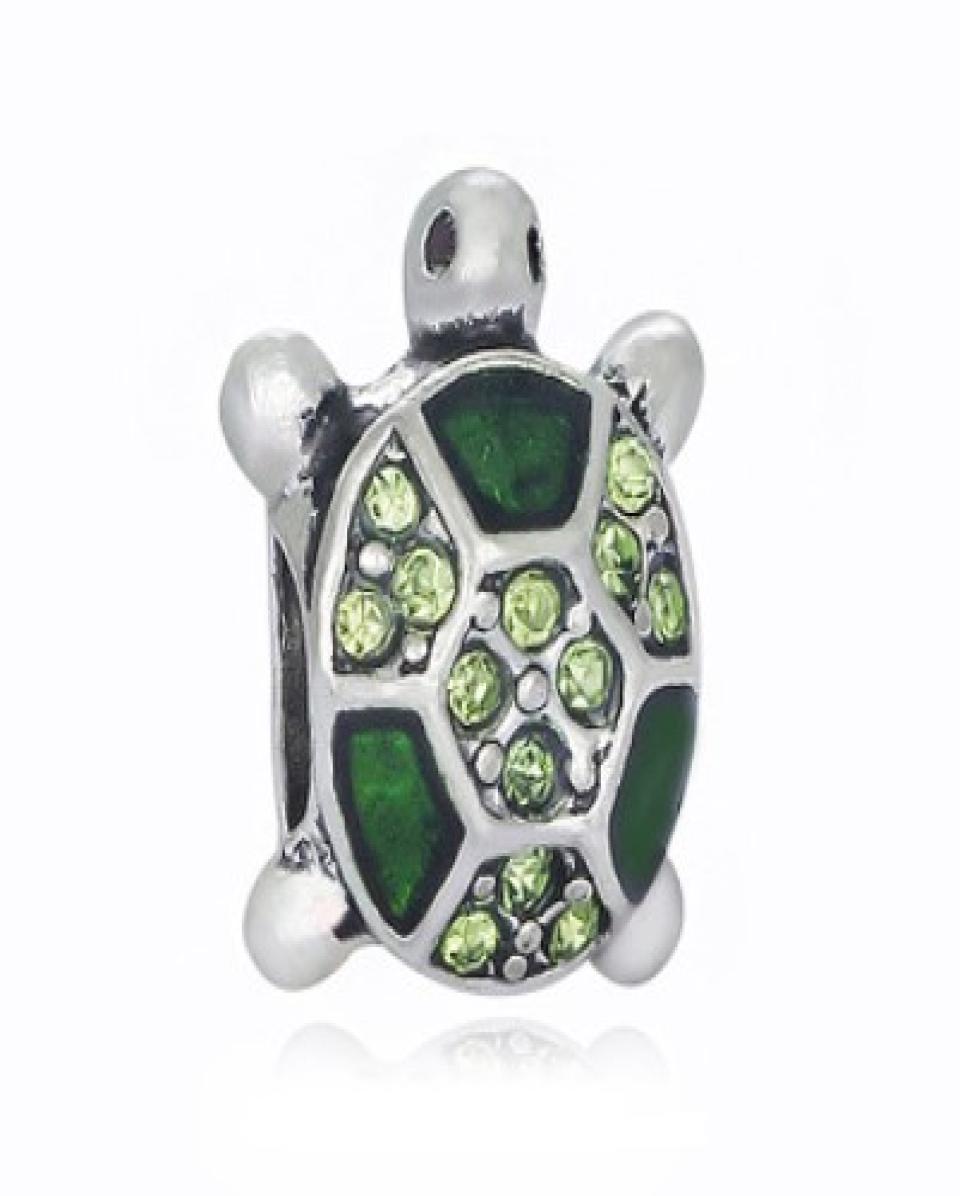 

30pc Silver Charm Beads Tortoise Crystal Turtle European Charms Bead Big Hole Fit Chain Bracelet & Necklac Fashion DIY Jewelry7747795
