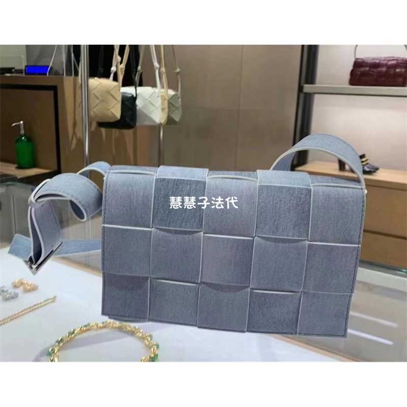 

Tote Bottegas Bag Cassette Sheepskin Woven Denim Pillow Female Venetas Handbags Zc, Denim blue