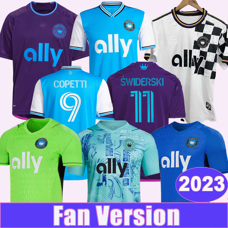 

2023 Charlotte FC SWIDERSKI Men Soccer Jerseys BRONICO COPETTI BYRNE BENDER AGYEMANG Home Away Goalkeeper Concept Version Shirt Short Sleeves Adult Uniforms, Qm13992 2023 home no patch