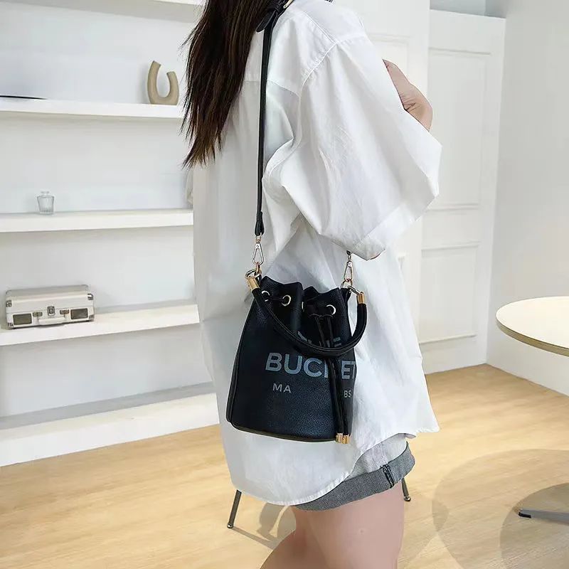 

the marc leather bucket bag top handle purses handbag Luxury tote drawstring shoulder satchel crossbody bags tote bag luxurys handbags, 6-14*14*17cm