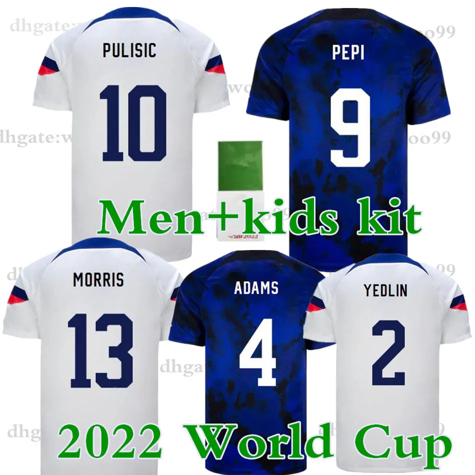 

2022 PULISIC USAS soccer jersey men kids kits united states 22 23 football shirt REYNA McKENNIE MORRIS DEST YEDLIN Llanez ADAMS HOME AWAY