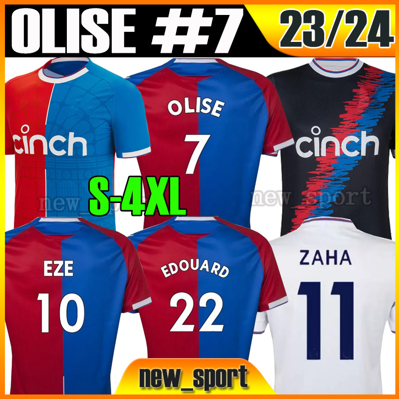 

XXXL 4XL 23 24 OLISE EZE soccer jersey MILIVOJEVIC ZAHA Mens BENTEKE SCHLUPP MATETA J.AYEW GALLAGHER Home Away Short Sleeve Football Shirt 2023 2024 The crystal shirt, 22 23 home kids
