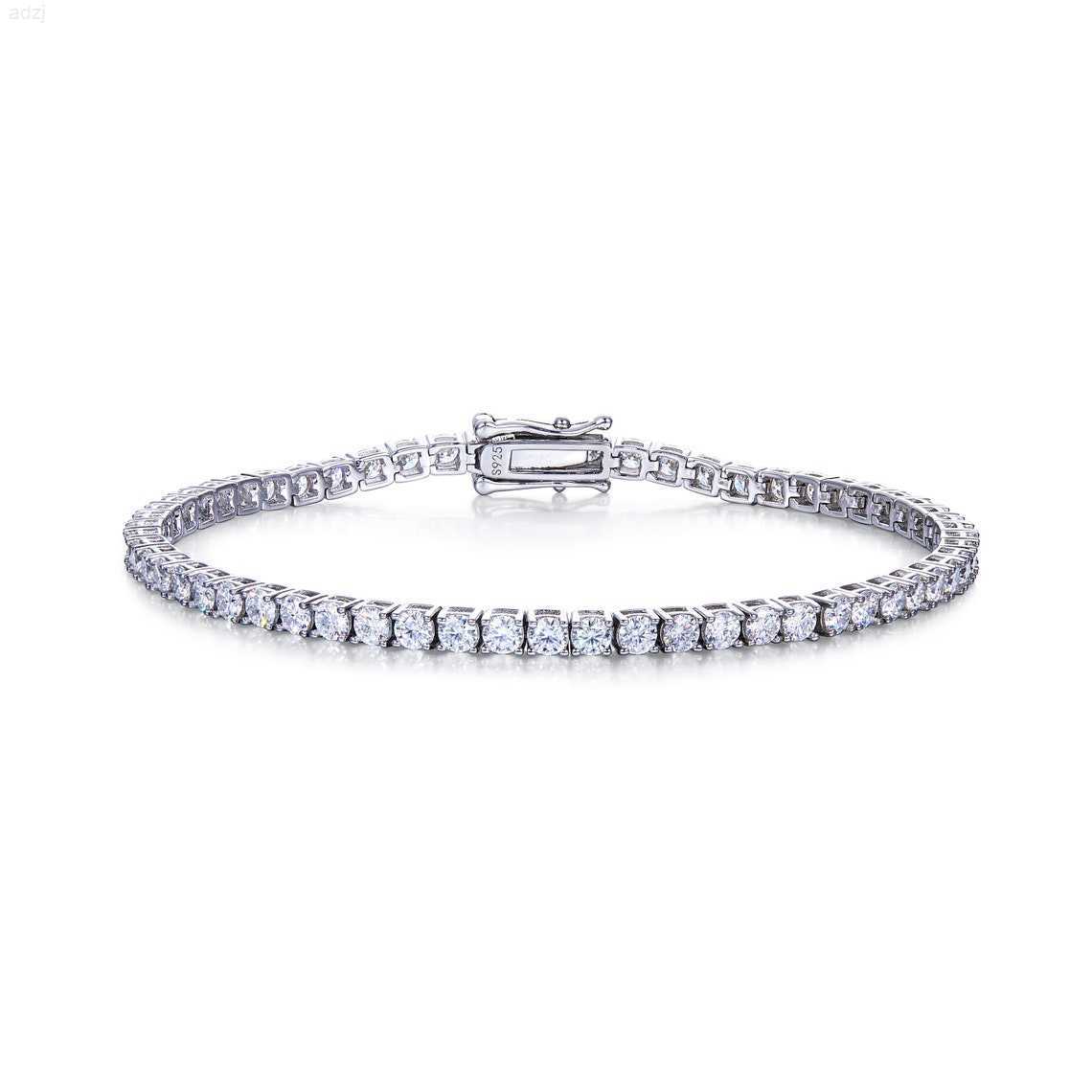 

Hip Hop Jewelry Iced Out Bling Bracelet 3mm Moissanite Tennis Bracelet 925 Sterling Silver