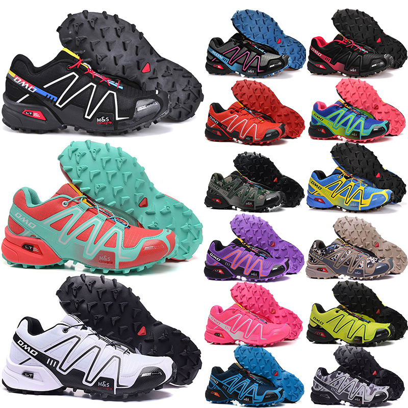 

men Casual Speed cross 3 salomon designer shoes triple black Hiking Shoes III CS bule yellow green pink red sports sneakers trainers size 36-48 eur