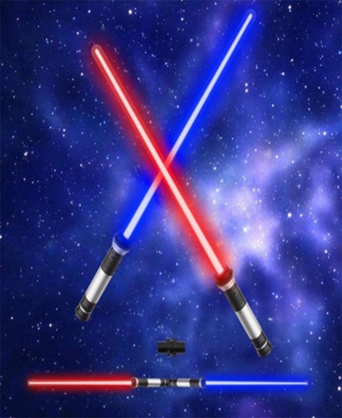

LED SwordsGuns 2PCS Flashing Lightsaber Laser Double Sword Light Saber K Lightstick Cosplay Toys Sound And Light For Boys Girls Gift 2209058738213
