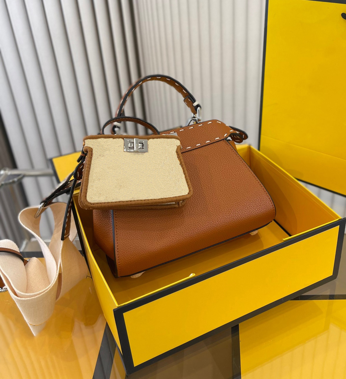 

Top Quality Designer Stitching kitten bag Fashion Woman Bag Canvas Screen Print LuxuryHandbags DesignBags lady