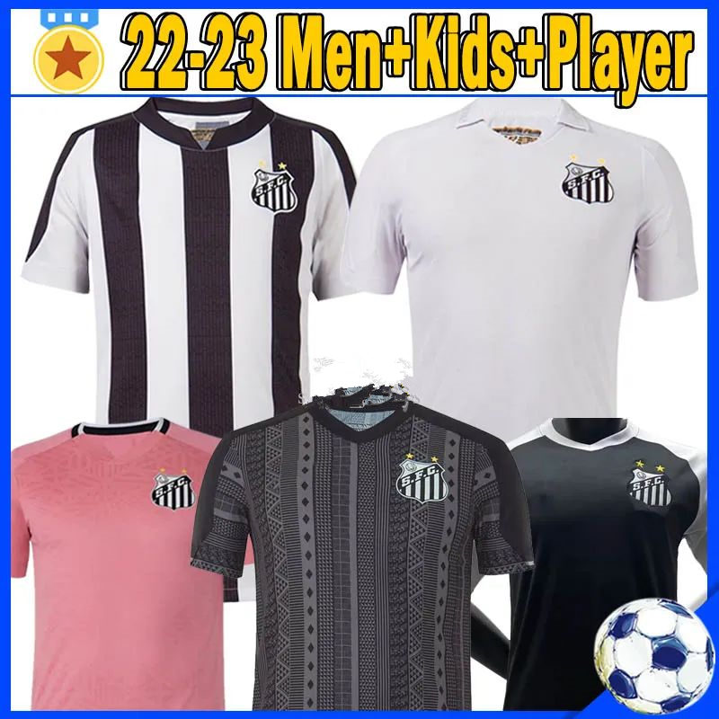 

22 23 Santos FC Soccer Jerseys 2022 2023 Leonardo Braga Angulo Rwan Seco Fans Player version Football Shirts Barbosa Zanocelo Madson Pink October Men Kids Uniforms, Sangtuosi 22-23 third patch