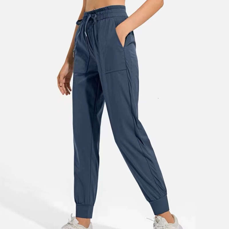 Designer Women Elasticband Naked-feel Fabric Loose Fit Sport Active Back Waist Lounge Jogger Fiess Leggings with Two Side Pockets-image-879257713