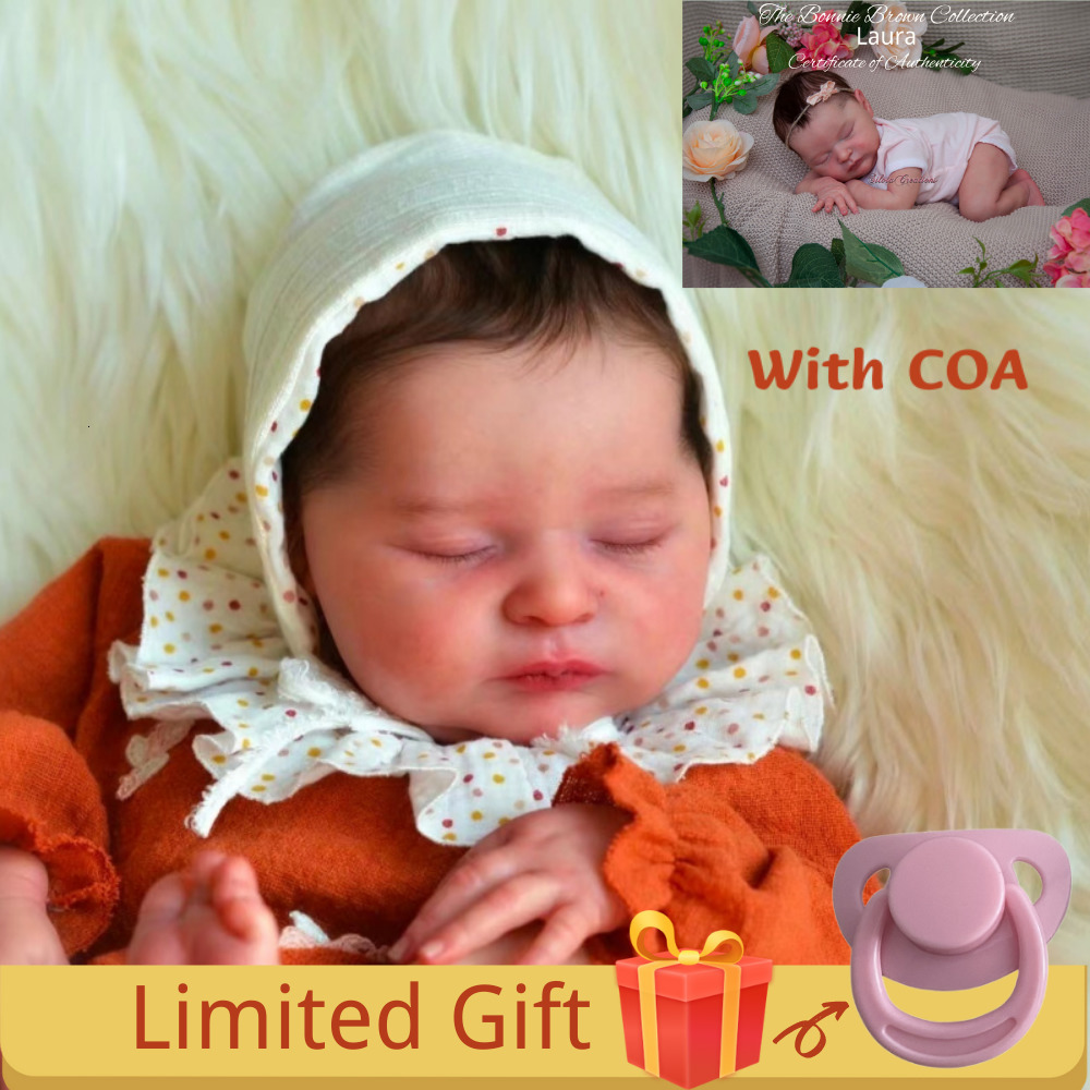 

Dolls 20.5 Inches Unfinished Reborn Doll Kit Laura Limited Edition With 2nd Edition COA Vinyl Blank Reborn Baby Kits 230625