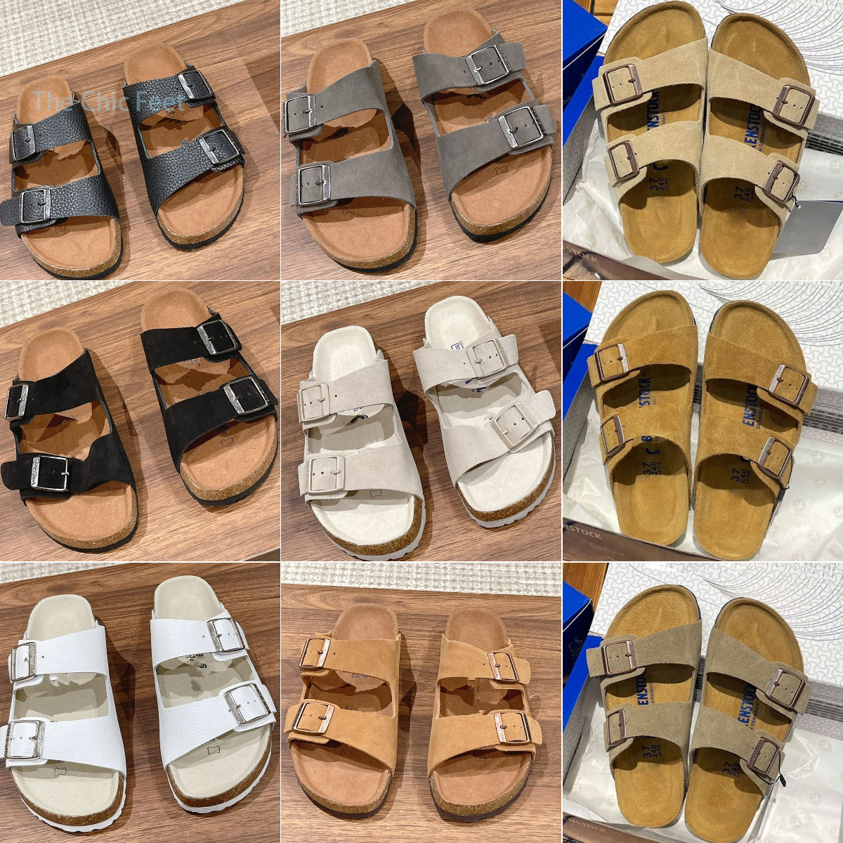 

Designer Sandals Arizona Soft Footbed Sandals Summer Brand Corium Slippers Shoes Classic Beach Casual Womens Men Outside Slipper Size 35-45, Color-3