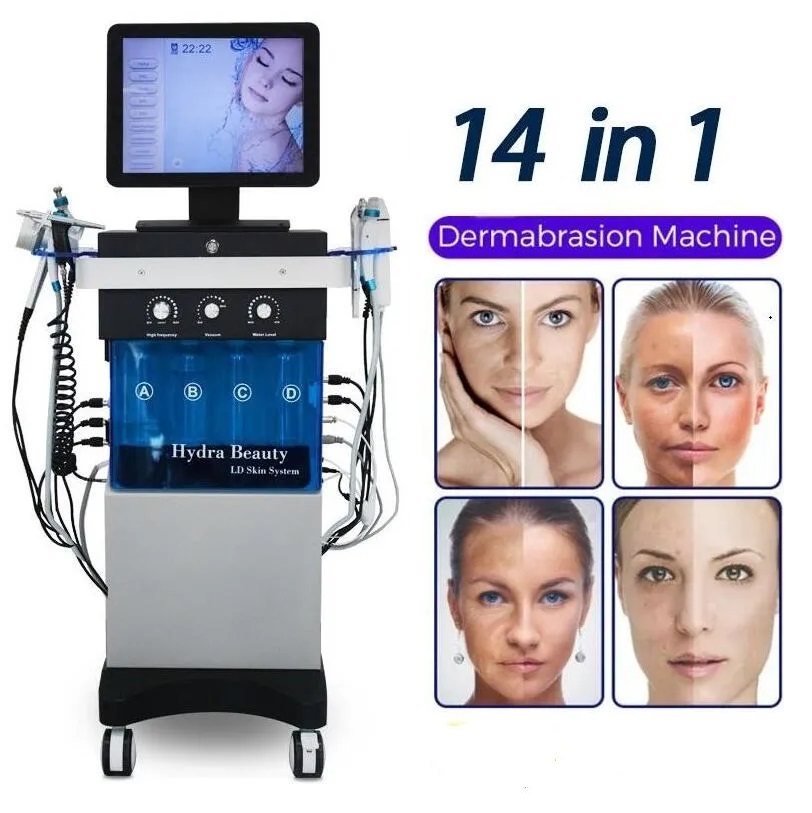 

14 in1 Hydrafacial machine Diamond Peeling Microdermabrasion Water Jet Aqua Facial Hydra Dermabrasion Machine For Spa Salon Clinic CE