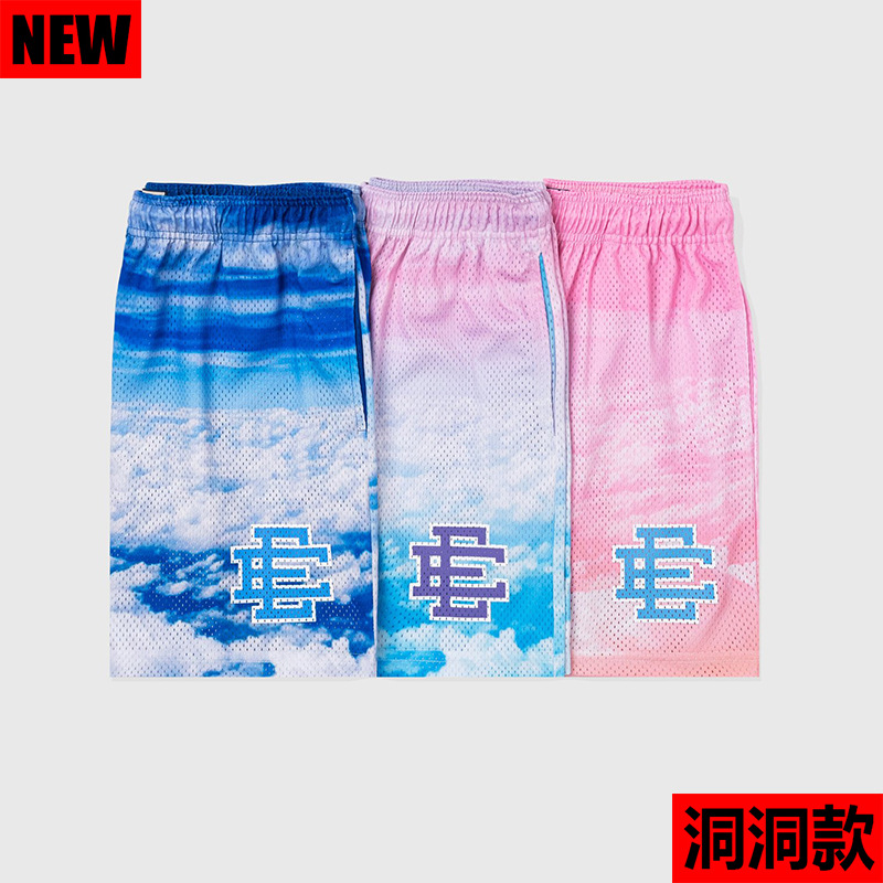

Eric Emanuel EE Basic Short men's casual shorts fitness sports pants summer gym workout mesh shorts, Pink blue