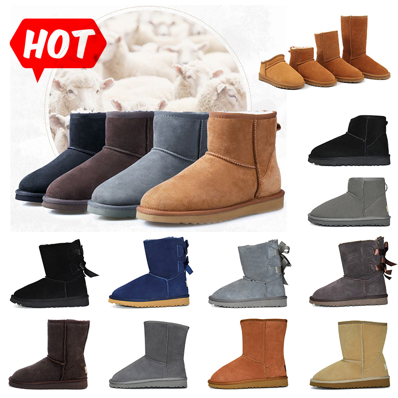 

ustralia boots booties designer boot womens Classic Full Fur Fluffy Furry Half Satin Ankle Ultra Mini Platform Australie Snow winter uggs boots men women