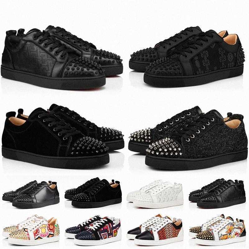 

Designer Casual Shoe red bottoms Designer Low Christians Shoes Sneakers for Mens Women Fashion Cut Leather Splike Loafers Vintage, 23