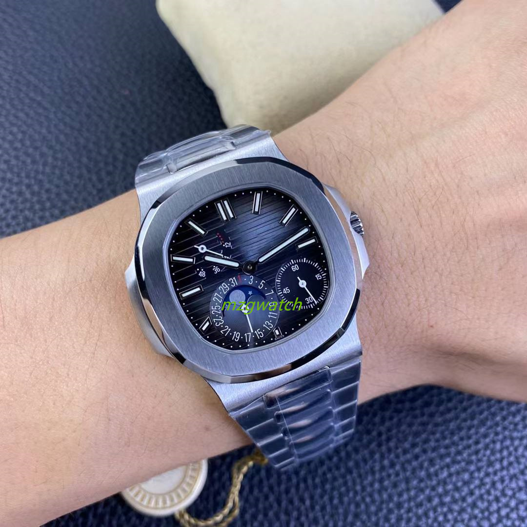 

PPF 5712GR Men's watch Super integrated movement Cal.240 PS IRM C LU True kinetic energy storage function Moon phase display Sapphire crystal glass Super luminous ZF, As shown