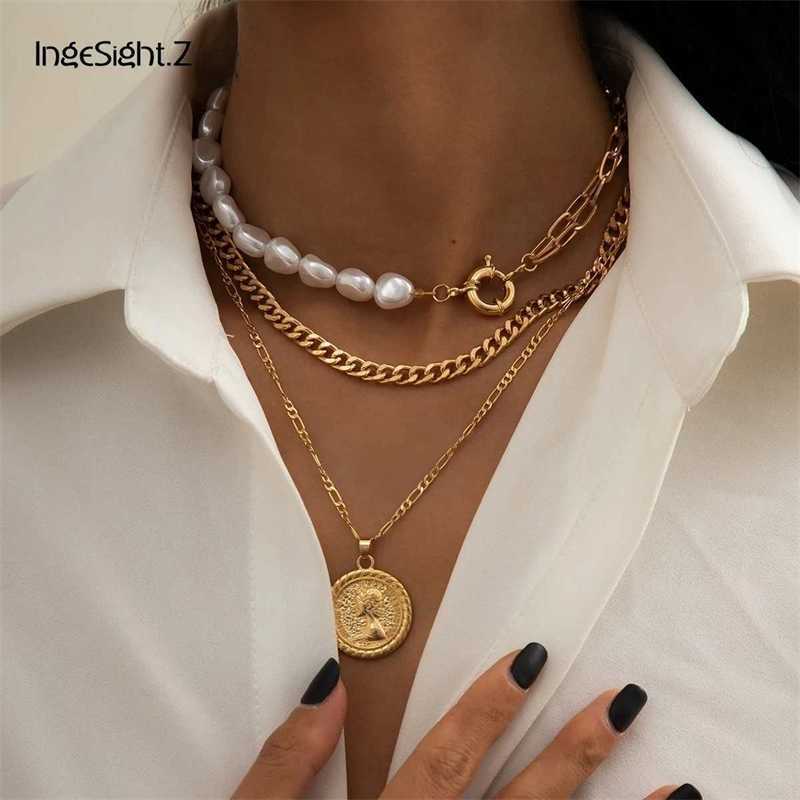 

Pendant Necklaces Ingesight.z Bohemian Multi Layer Imitation Pearl Tassel Choker Necklace Collar Statement for Women Jewelry 230613