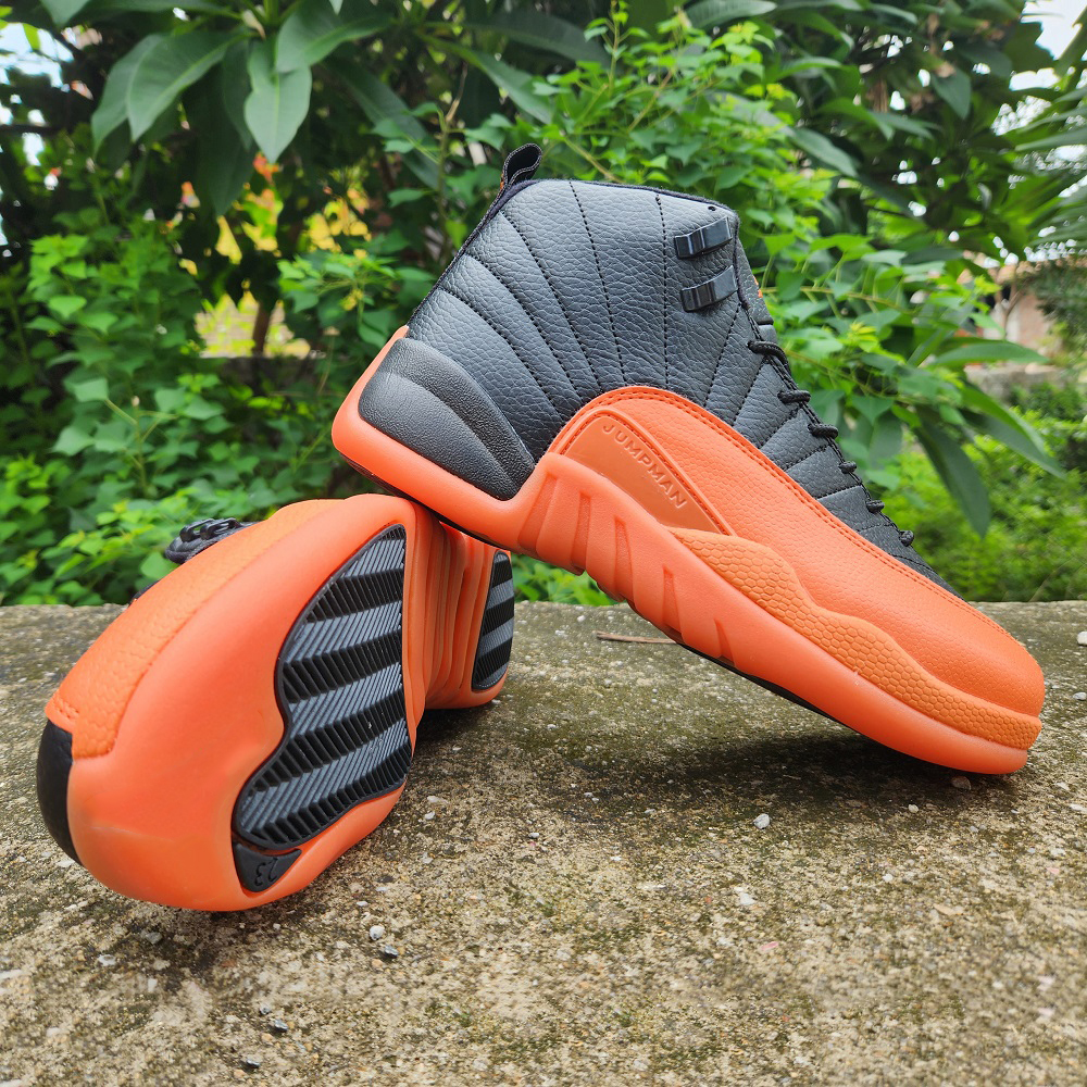 

12s 12 WMNS Brilliant Orange Mens Basketball Shoes Black Brilliant Orange White outdoor athletic trainers Sports Sneakers FD9101-081 size 40-47 With Box